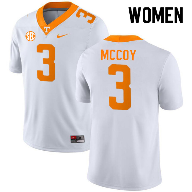 Women #3 Jermod McCoy Tennessee Volunteers College Football Jerseys Stitched-White